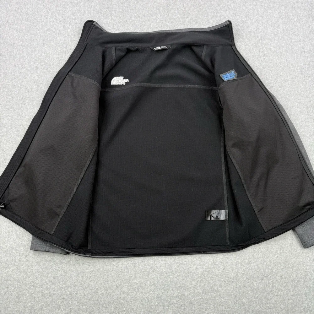 The North Face Jacket Mens‎ Medium Gray Windwall Apex Full Zip Softshell Outdoor